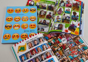 elementary school yearbooks, soft cover yearbooks, emoji yearbook company