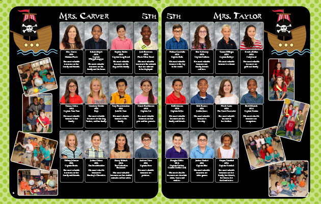 yearbook spread, yearbook 5th grade, graduation class yearbook