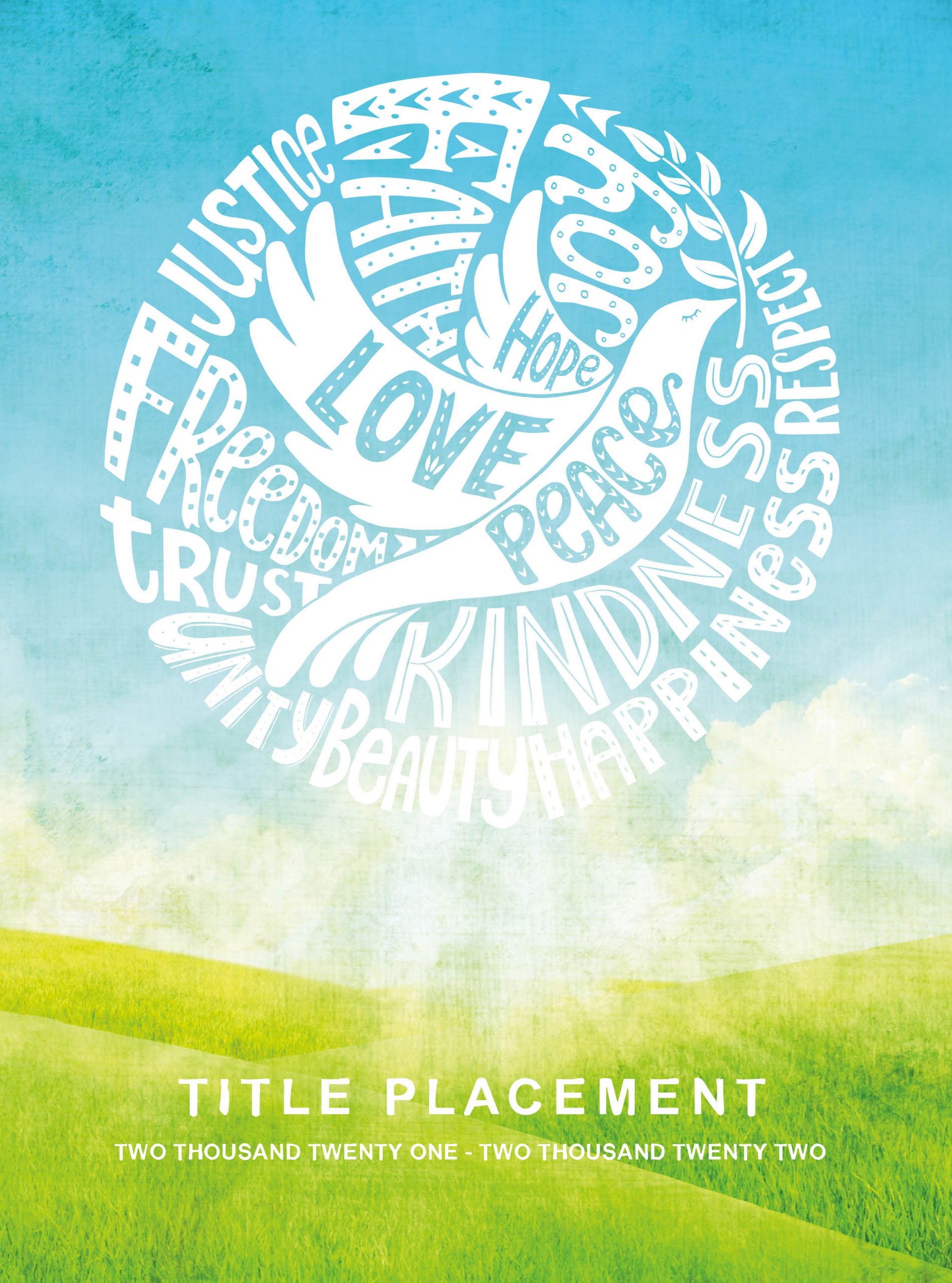 Yellow and Dark Teal Background With Design Letters, Yearbook Cover 2008