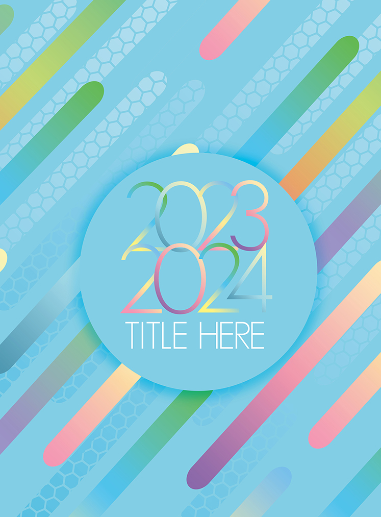 Yellow and Dark Teal Background With Design Letters, Yearbook Cover 2008