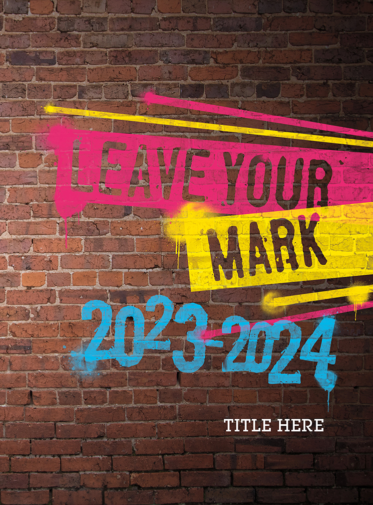 Yellow and Dark Teal Background With Design Letters, Yearbook Cover 2008