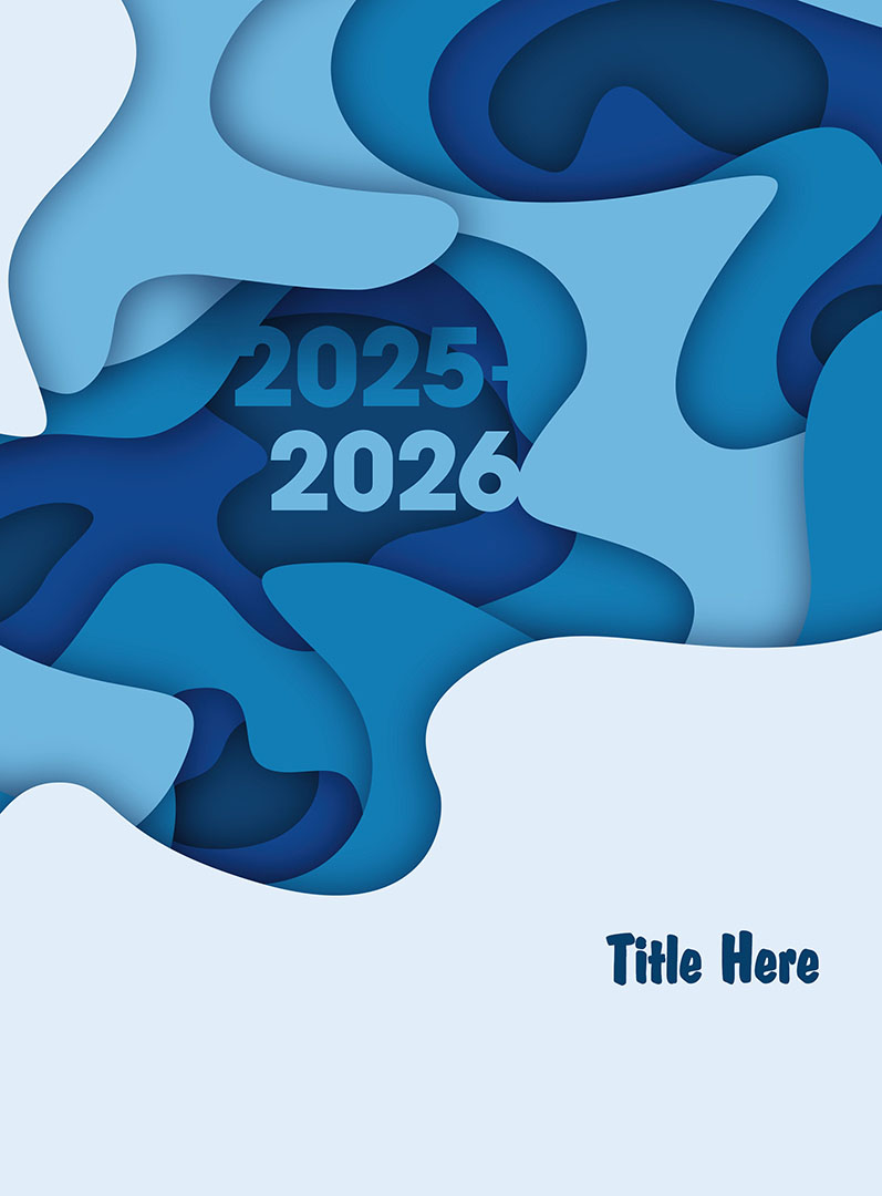 2606_BlueWaves2 Colorful Pop Art, Yearbook Cover 2005