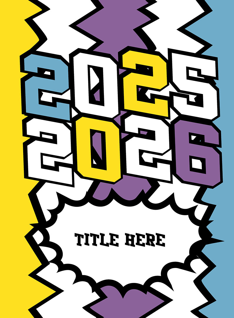 2613_ComicBurst2 Colorful Pop Art, Yearbook Cover 2005