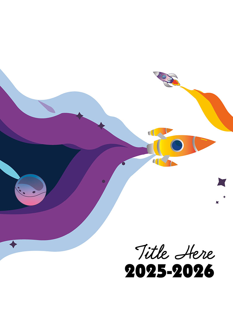 2615_CosmicWaves2 Colorful Pop Art, Yearbook Cover 2005