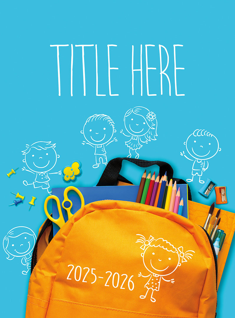 2618_DoodleBackpack2 Pastel Arrows Pointing Right With Tan Background, Yearbook Cover 2007
