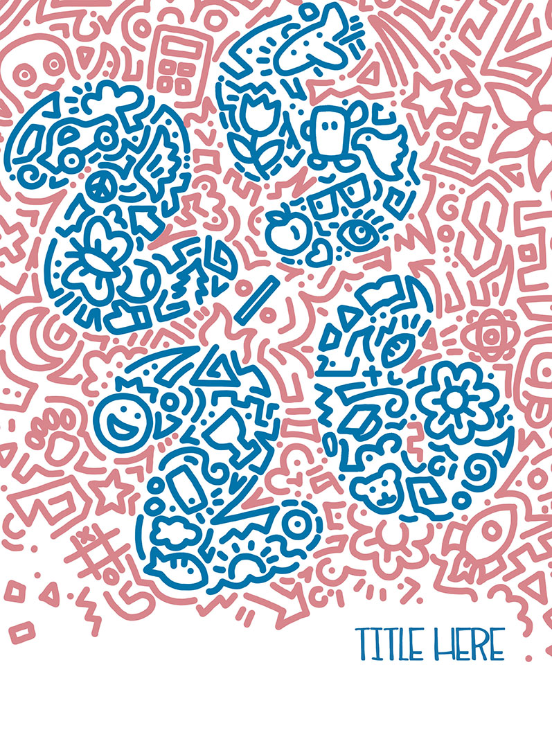 2619_Doodlebug2 Colorful Pop Art, Yearbook Cover 2005