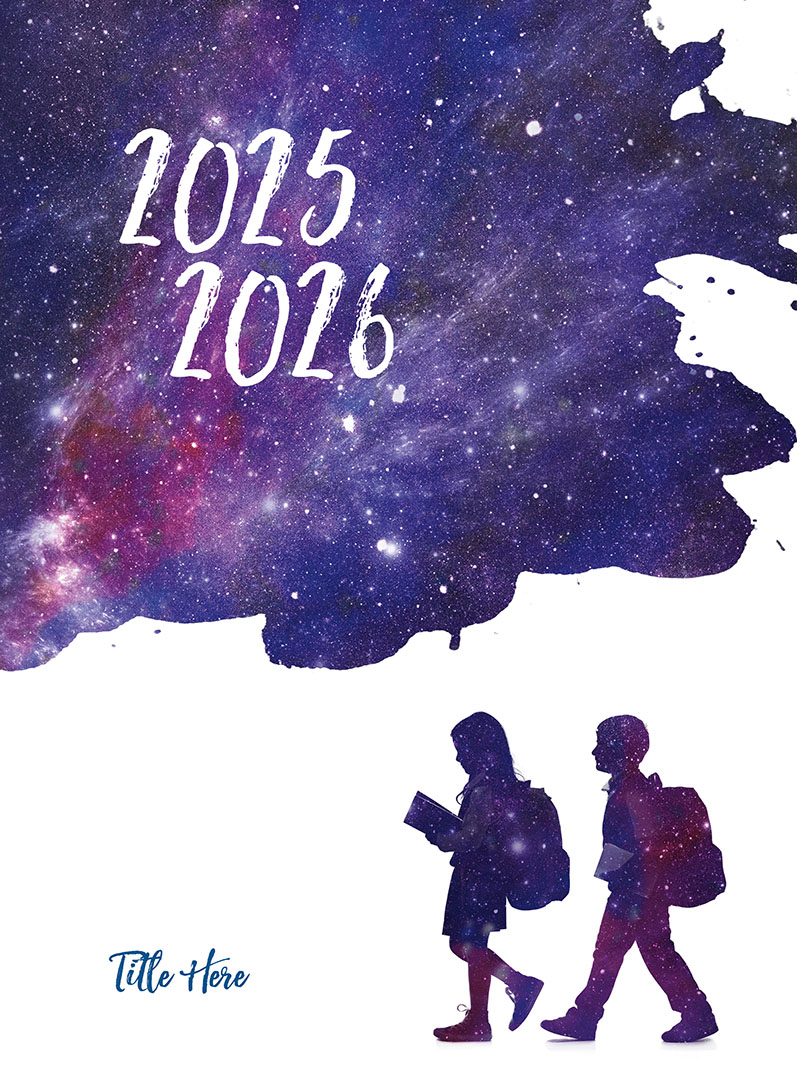 2624_GalaxyStardust2 Pastel Arrows Pointing Right With Tan Background, Yearbook Cover 2007