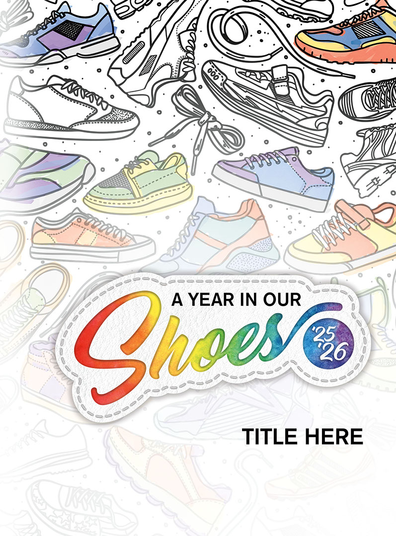 2631_InOurShoes2 Colorful Pop Art, Yearbook Cover 2005