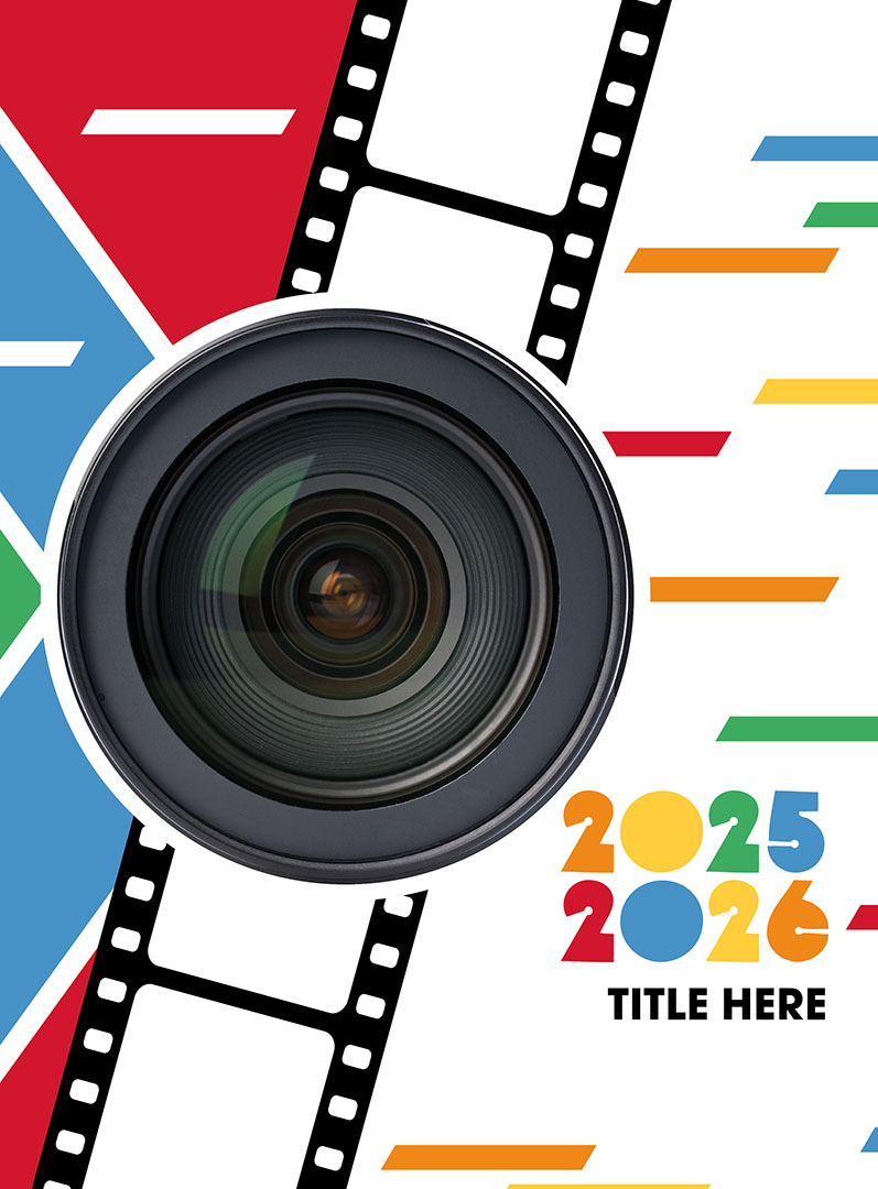 2634_MemoriesinMotion2 Pastel Arrows Pointing Right With Tan Background, Yearbook Cover 2007