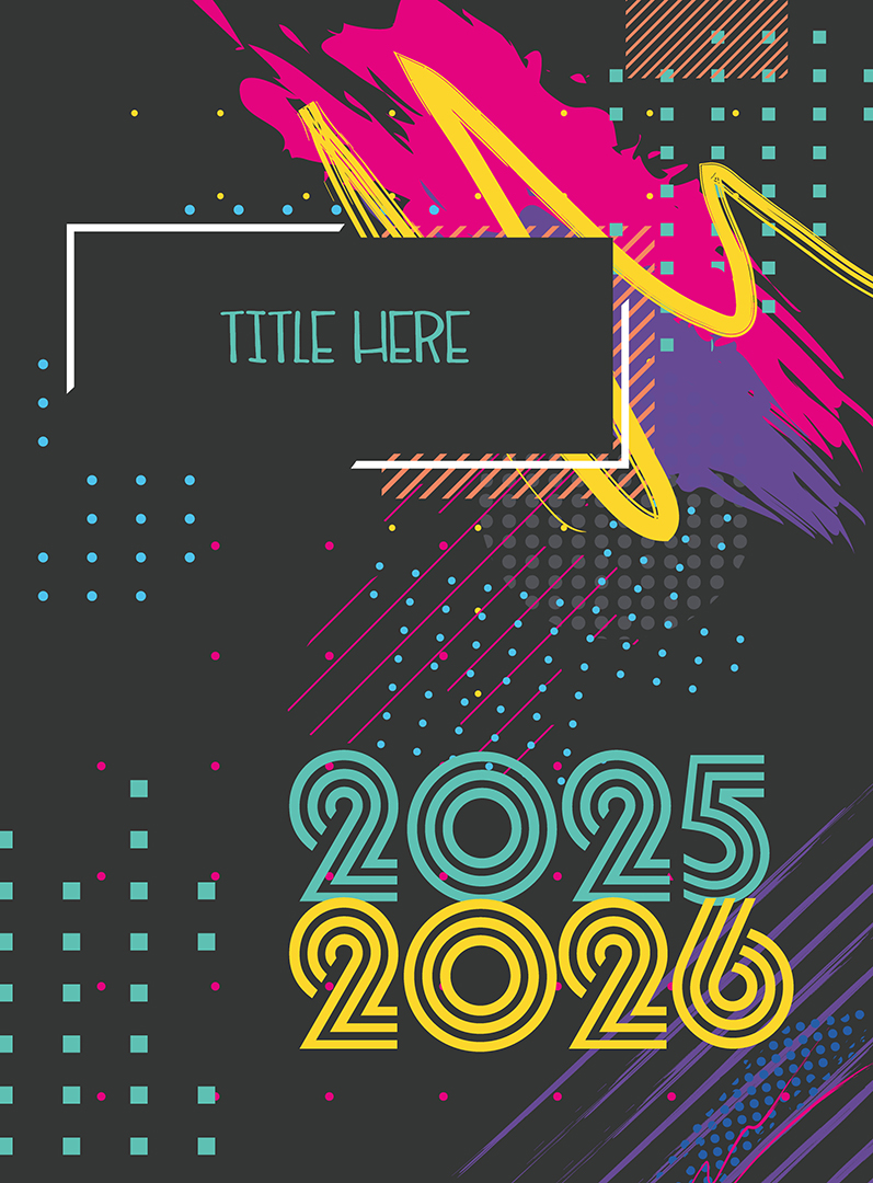 2639_PaintSwipe2 Colorful Pop Art, Yearbook Cover 2005