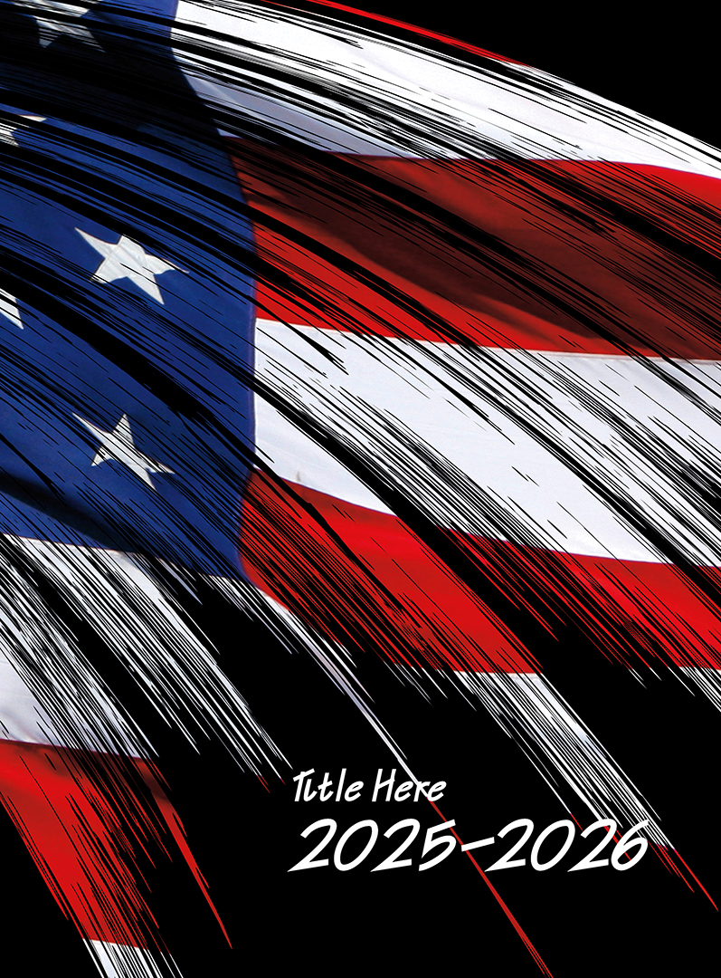 2640_PatrioticBrush2 Colorful Pop Art, Yearbook Cover 2005