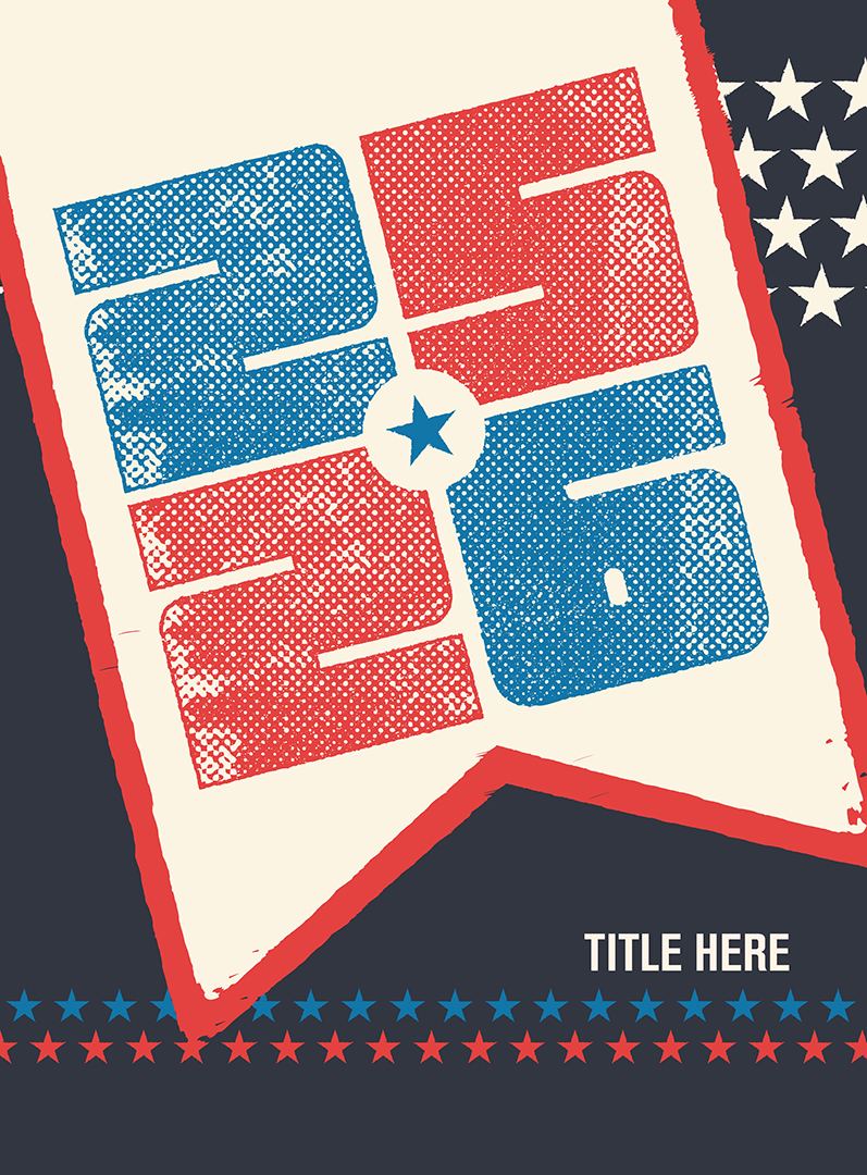 2641_PatrioticPride2 Pastel Arrows Pointing Right With Tan Background, Yearbook Cover 2007