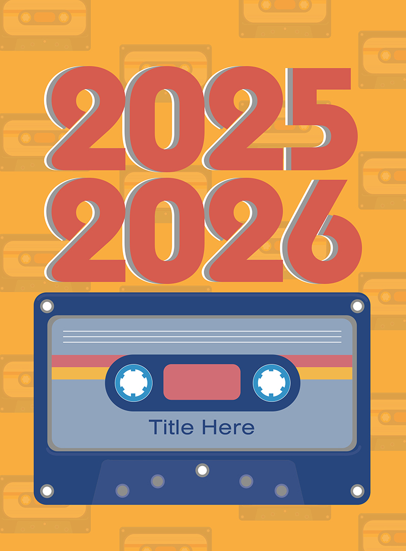 2650_RetroCassette2 Colorful Pop Art, Yearbook Cover 2005