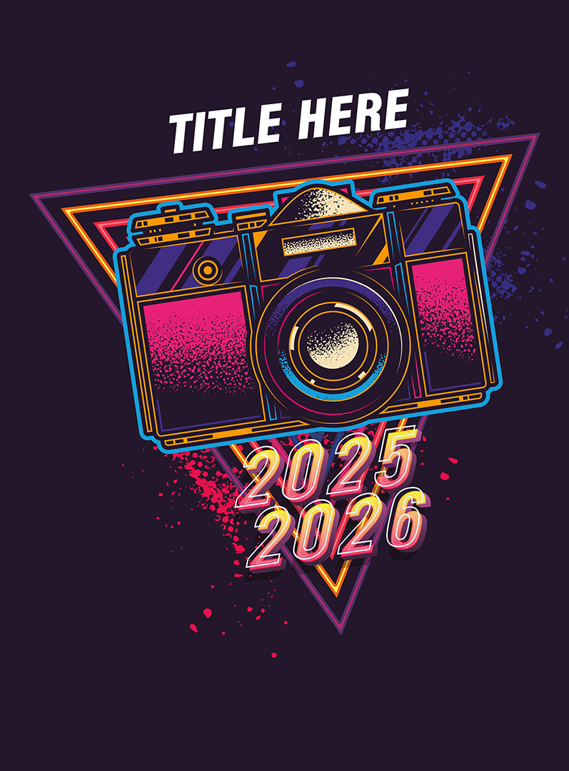 2651_RetroSmile2 Pastel Arrows Pointing Right With Tan Background, Yearbook Cover 2007