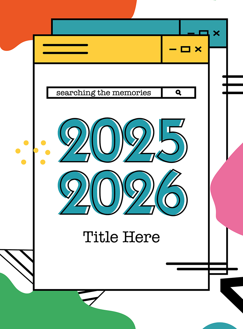 2653_Searching Memories2 Pastel Arrows Pointing Right With Tan Background, Yearbook Cover 2007