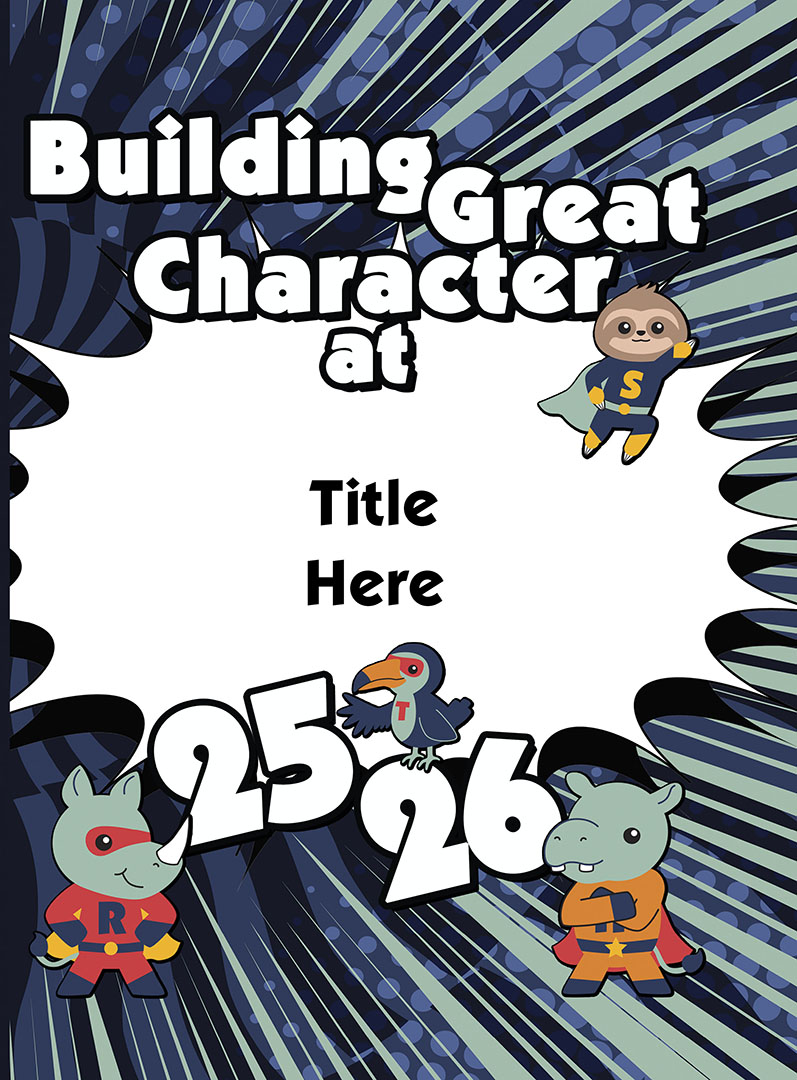 2658_Character Pastel Arrows Pointing Right With Tan Background, Yearbook Cover 2007