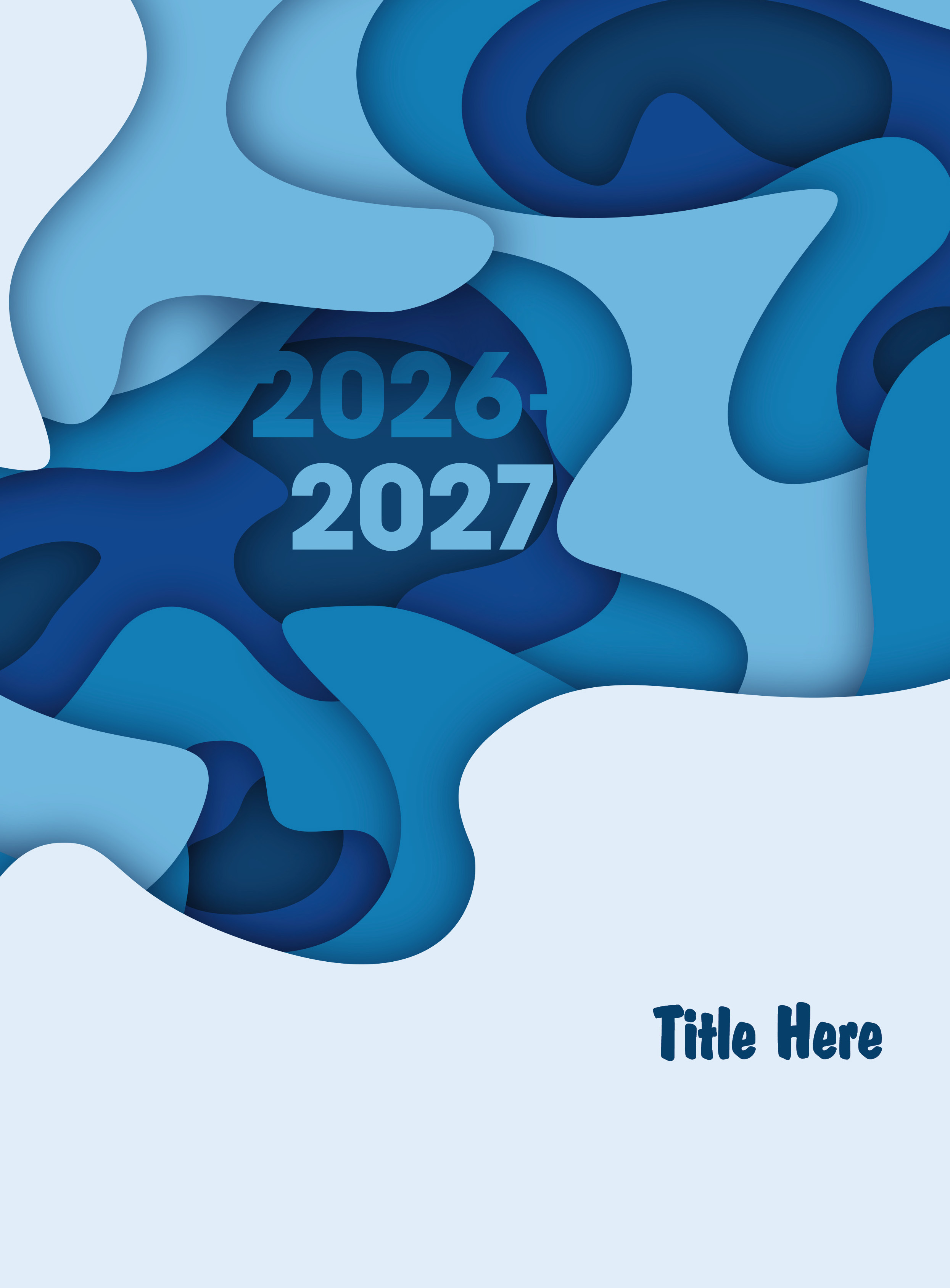 Colorful Waves With Teal Writing, Yearbook Cover 2006