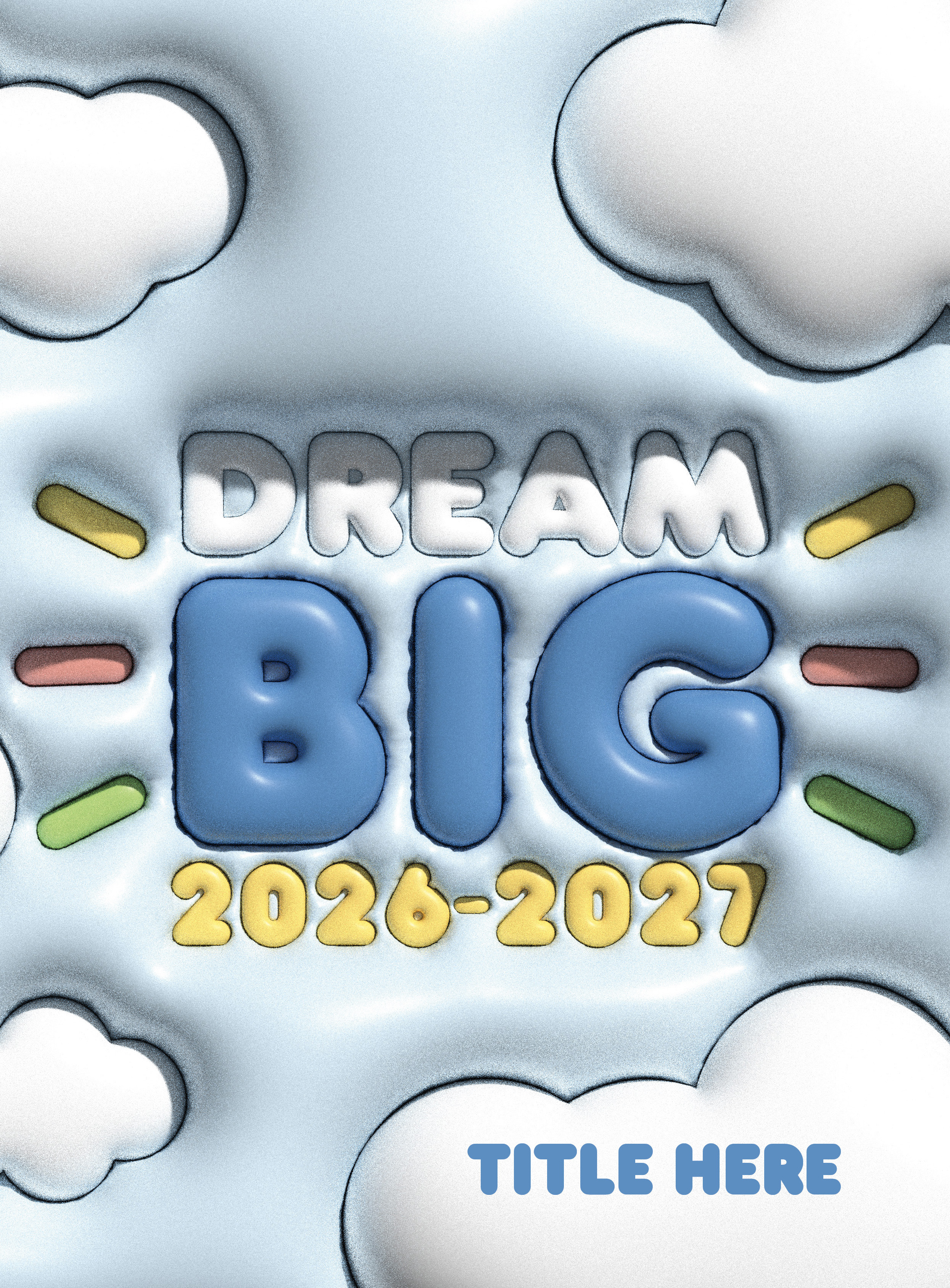 Colorful Waves With Teal Writing, Yearbook Cover 2006