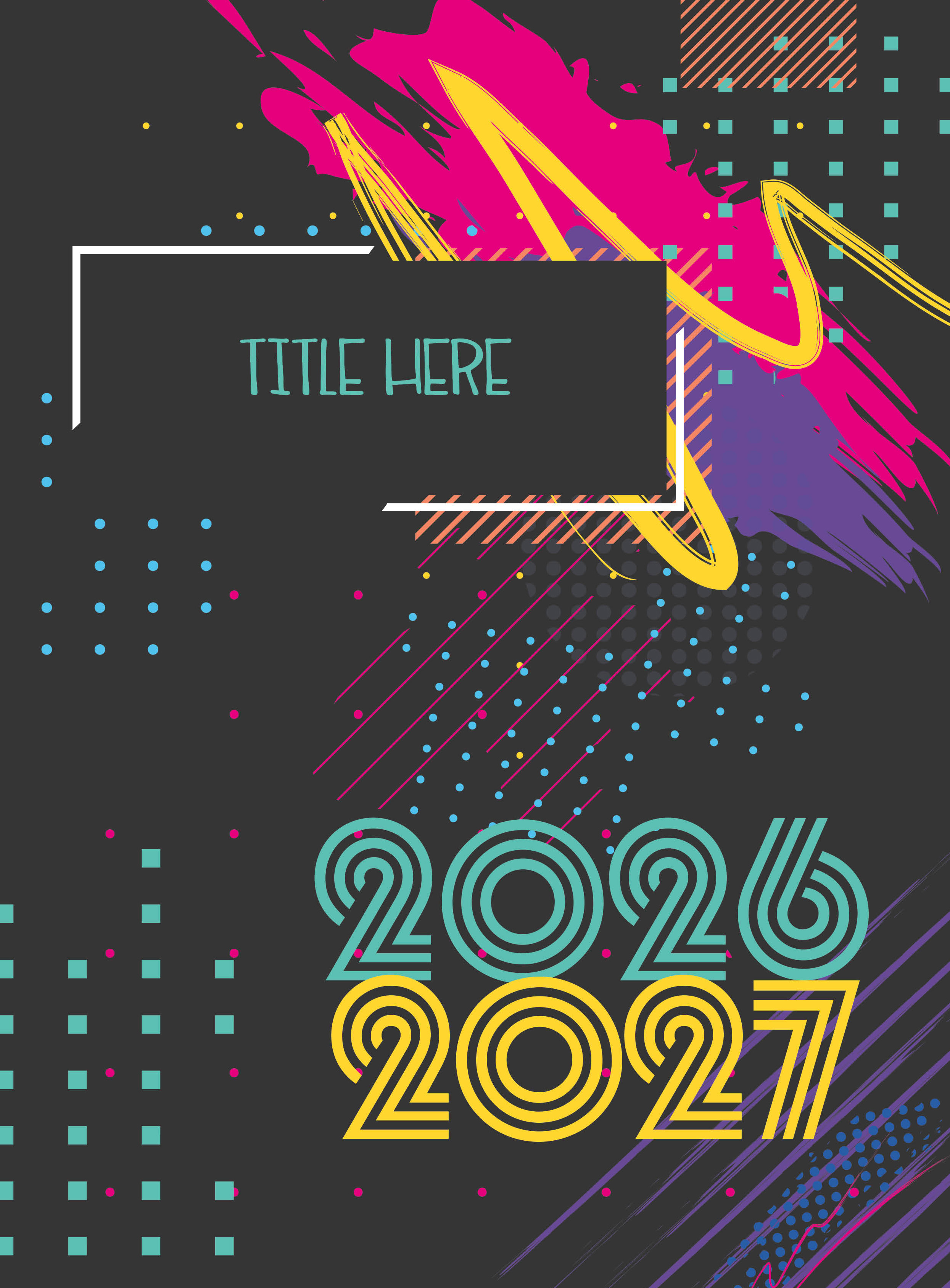 Pastel Arrows Pointing Right With Tan Background, Yearbook Cover 2007