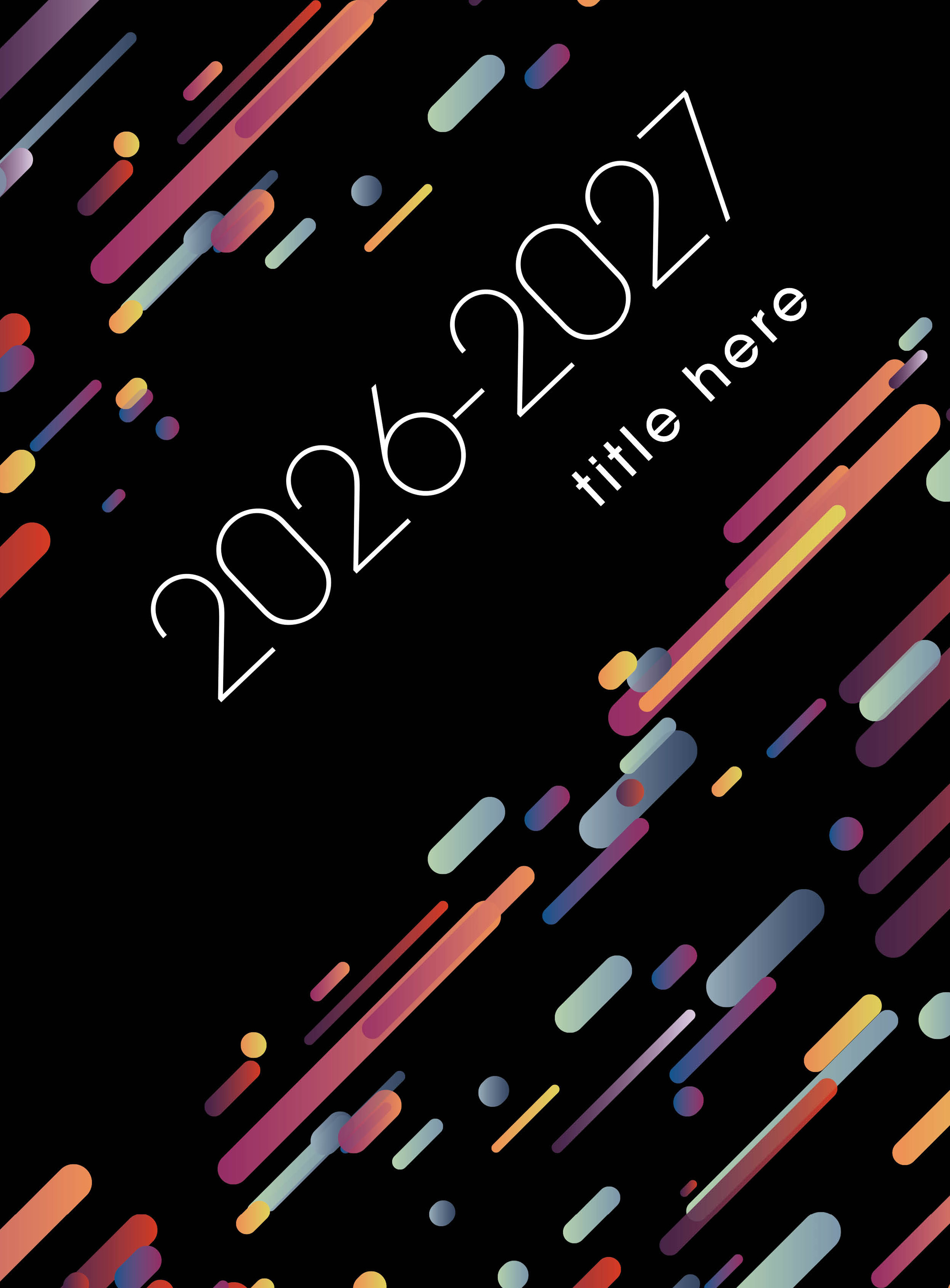 Colorful Waves With Teal Writing, Yearbook Cover 2006