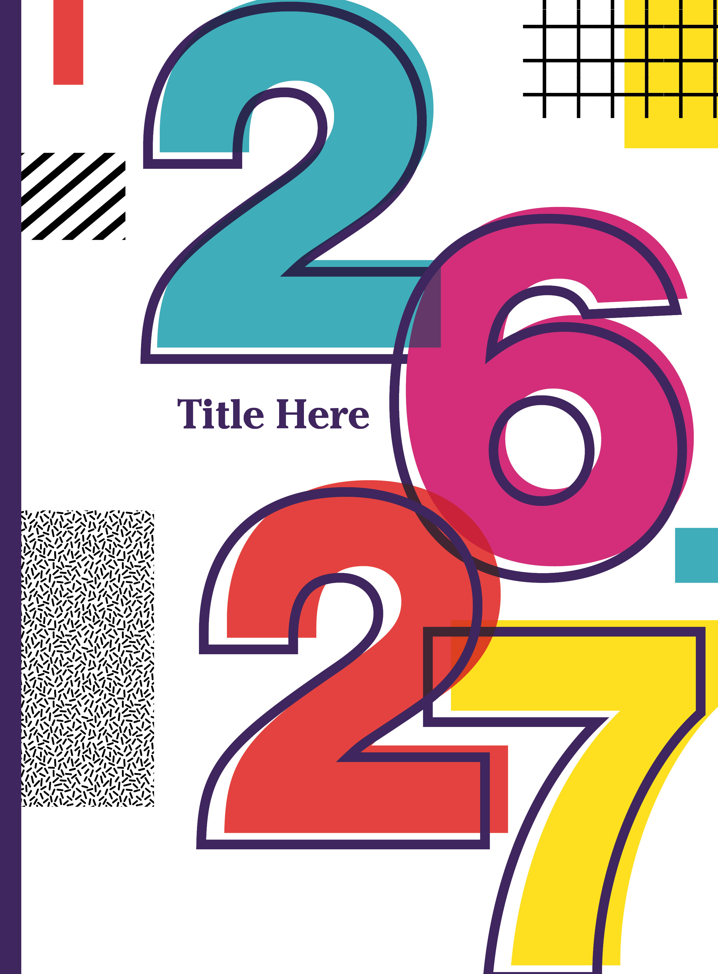 Colorful Waves With Teal Writing, Yearbook Cover 2006