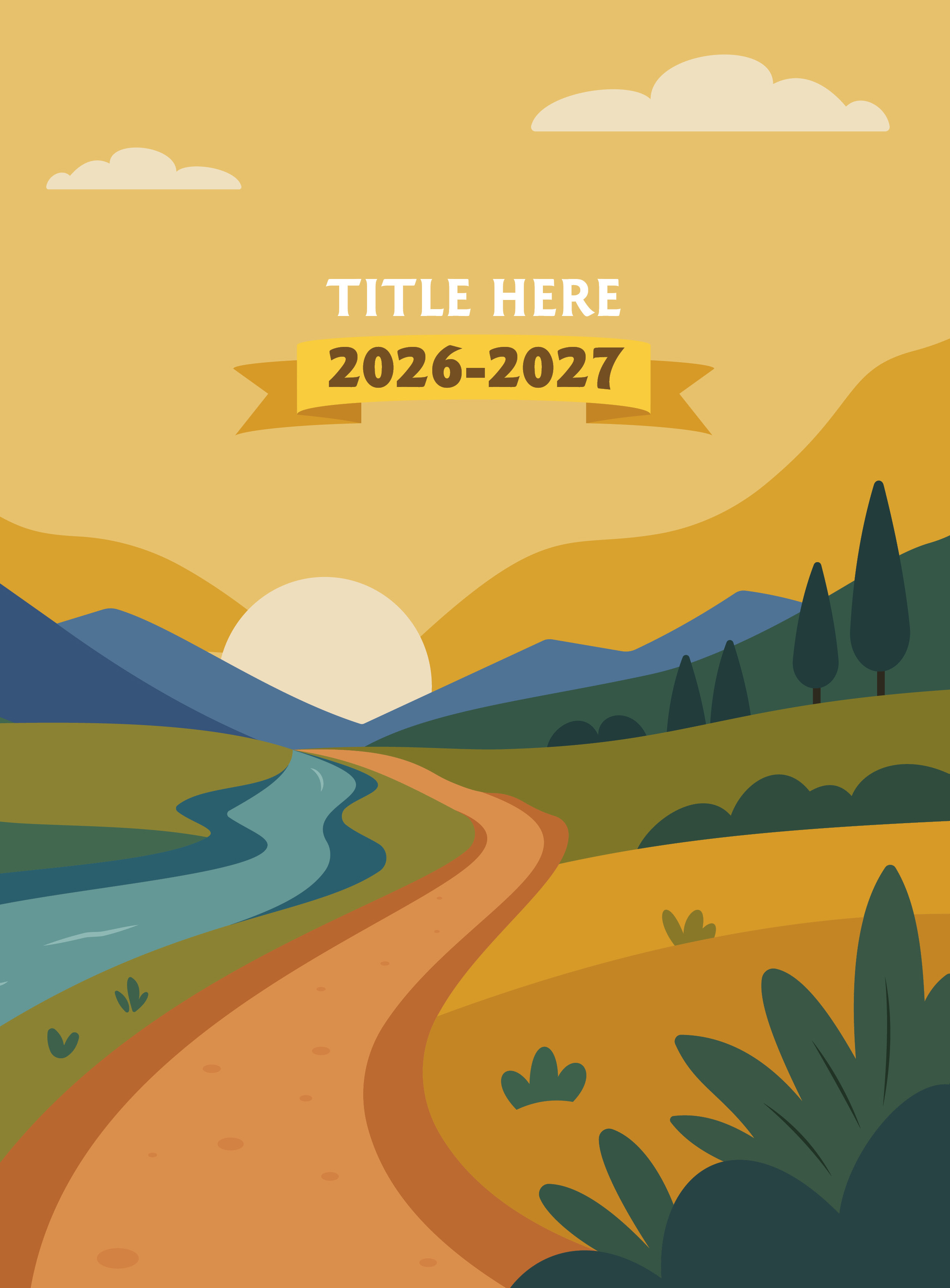 Pastel Arrows Pointing Right With Tan Background, Yearbook Cover 2007