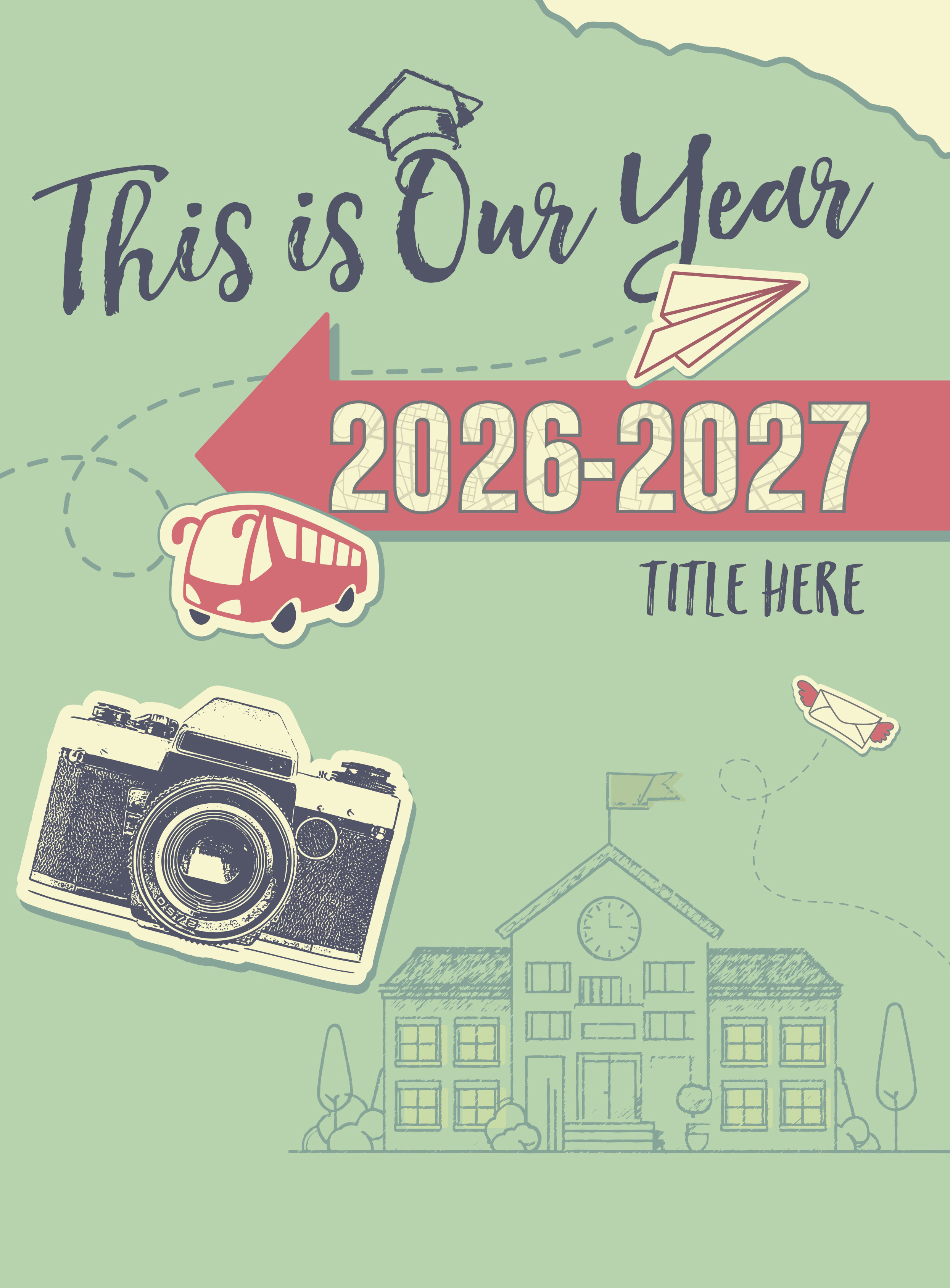 Pastel Arrows Pointing Right With Tan Background, Yearbook Cover 2007